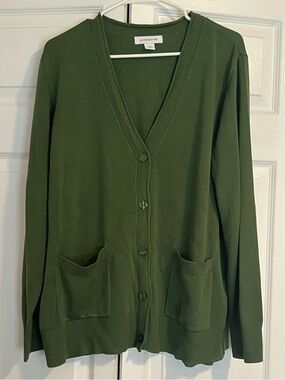 NWOT Liz Claiborne V Neck Button Cardigan Size XXL